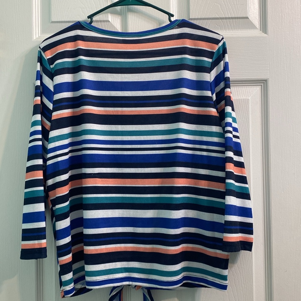 Ruby Rd. Striped Women's Top Size M - Picture 3 of 5